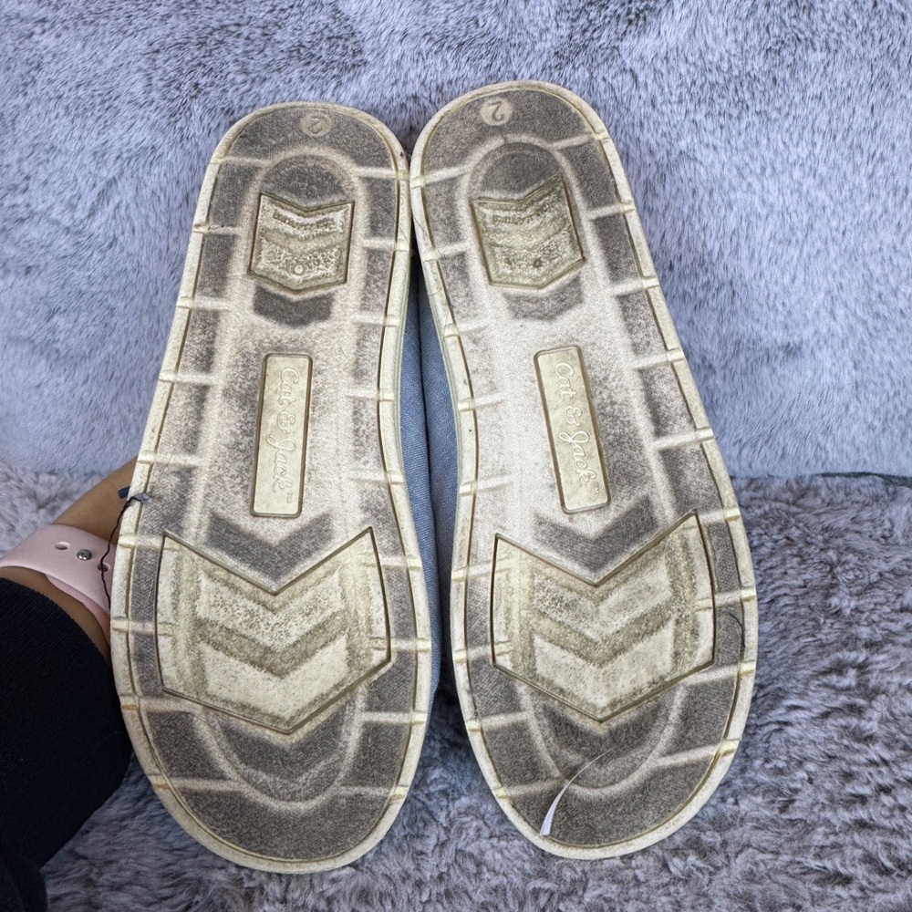 Cat & Jack Gray Casual Shoes- Sz 2 - Picture 5 of 5